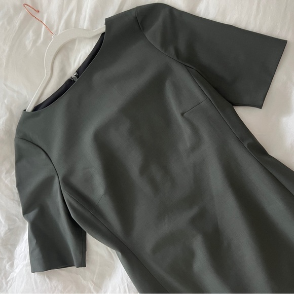 THEORY Boat Neck Sheath Dress in Stretch Sevona Wool (NWT) - Picture 5 of 5